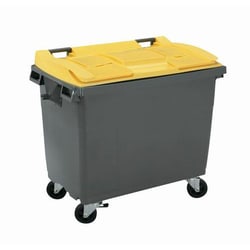 Manutan Mobile container Plastic Omnium, capacity: 660 L,length: 126 cm,