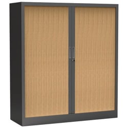 Manutan Cabinet curtains two-tone Premium, width overall:120 cm, overall