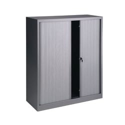 Manutan Cabinet with curtains, overall width: 120 cm, overall height: 135