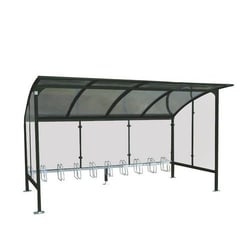 Manutan Shelter cycles City, model: simple Module, overall length: 4 m,