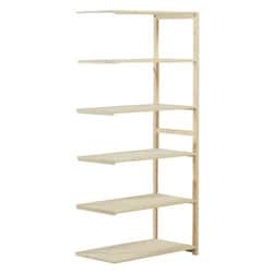 Manutan Shelving wood spruce, width: 1000 mm, height: 2330 mm, depth: 500