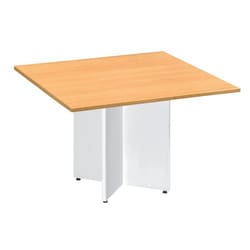 Manutan Oval modular table, width overall: 110 cm, shelf colour: beech,