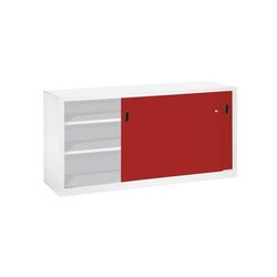 Manutan Armoire basse à portes couliss RAL: 3000 RAL: 7035, Quantity: 1