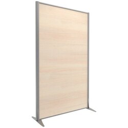 Manutan Partition Kprim, melamine, insulation-protected oak, silver profile,