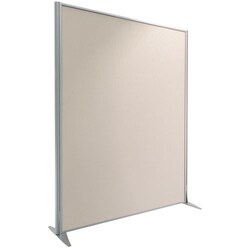 Manutan Partition wall Kprim sound insulation taupe profile silver 200x163,