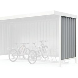 Manutan Sheet metal rear tread - trapezoidal - light grey- L15, Quantity: