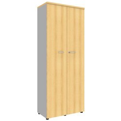 Manutan Cabinet with doors swinging Open, height overall:214 cm, overall