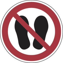 Manutan No trespassing sign, ø 10 cm - aluminium, Quantity: 1 Stück