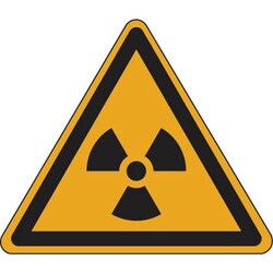 Manutan Warning sign radioactive substances, 20 cm - aluminium, Quantity: