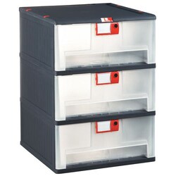 Manutan Block-drawer Mopla, colour: black, overall length: 450 mm, overall