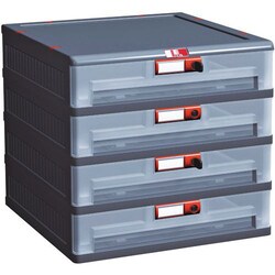 Manutan Block-drawer Mopla, colour: grey, overall length:450 mm, overall
