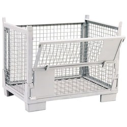 Manutan Box pallet steel mesh, material: steel, overall length: 1240 mm,