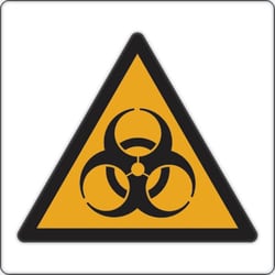 Manutan Sign 20 x 20 cm (biohazard warning), Quantity: 1 Stück