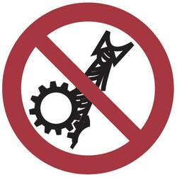 Manutan Sign 35x35 cm (Do not wear scarves or ties), Quantity: 1 Stück