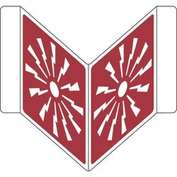 Manutan Sign 20 x 20 cm double-sided in V-shape (fire alarm), Quantity:
