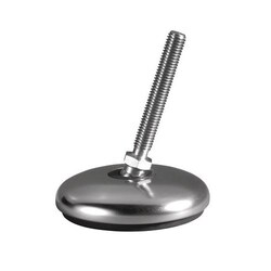 Manutan Stainless steel adjustable foot, Rod stainless steel, threaded