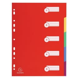 Manutan X25 Display folder 5 dividers Exacompta PP 30/100, Quantity: Pack