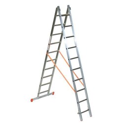 Manutan Self-standing ladder 2 levels 3.2m with stabiliser brace, Quantity: