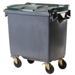 Manutan Waste bin 770 l Gray / Green, Quantity: Each