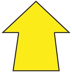 Manutan Element markings, model: arrow, colour: yellow length: 90 mm, width: