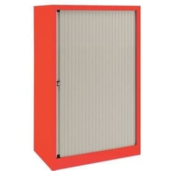 Bisley Bisley Essentials Tambour 2 Shelf 1285x800x470mm Orange, Quantity: