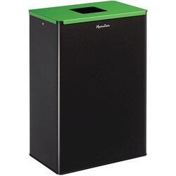 Manutan 60-l grey/green glass recycling bin, Quantity: Each
