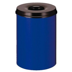 Manutan Waste bin fireproof 50 L 30 L blue, Quantity: Varje