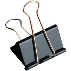 Manutan X12 Paper clip foldback 13 mm, Quantity: Paket med 12