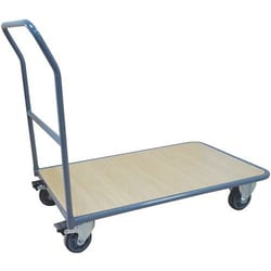 Manutan Steel trolley push bar - max. load 250 kg - L 850- Manutan, Quantity: