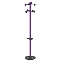Manutan Coat rack with adjustable umbrella stand - Reception area - Plum,