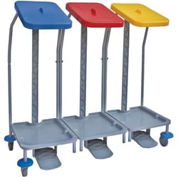 Manutan Trolley for linen bag - 3 x 70-l units, Quantity: Each