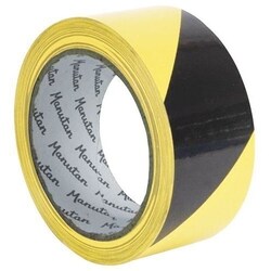 Manutan Marking tape 0.16 mm x 50 mm x 33 m yellow/black - Manutan, Quantity: