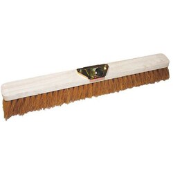 Manutan 80-cm wooden broom head with coconut fibre bristles, Quantity: