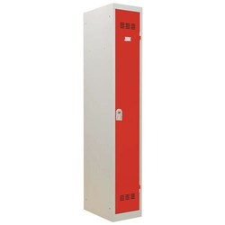 Manutan Locker saub. Industrial env., 1 column, 300 mm, red keys., Quantity:
