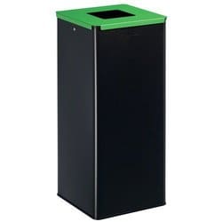Manutan 40-l grey/green glass recycling bin - Manutan, Quantity: Each
