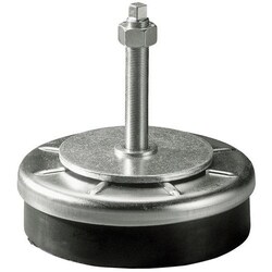 Manutan Shockmount to 1 threaded rod, size thread: M20, Base Ø: 160 mm,