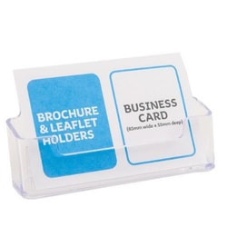 Manutan X10 Plastic Business Card Holders, Quantity: Pack of 10