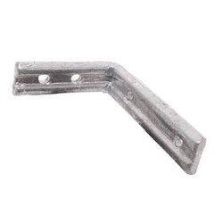 Manutan Fluted Steel Angle Bracket 250 x 200mm Galvanised, Quantity: Each