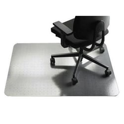 Manutan Clear Polycarb.Rectangle Chair Mat hard floor 1200x1500mm, Quantity: