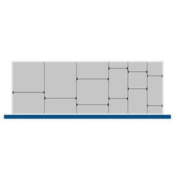 BOTT Cubio 16 Metal Compart. Divider for 1300x525x150mm Drawer, Quantity: