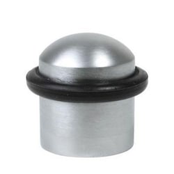 Manutan Designer Floor Door Stop 30 x 37mm Satin Chrome, Quantity: Each