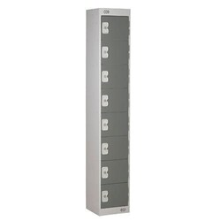 Manutan Dark Grey 8 Tier Locker 1800x450x450mm, Quantity: Each