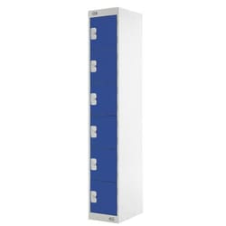 Manutan Blue 6 Tier Locker 1800x450x450mm, Quantity: Each