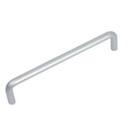 Manutan 9mm D Bar Cabinet Handle 152mm Centres Satin Aluminium, Quantity: