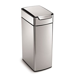 Simplehuman Simplehuman 40L Brushed Steel Slim Touch Bar Bin, Quantity:
