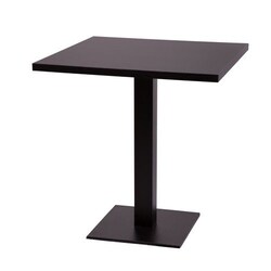 Manutan Tabilo Forza Square Table 700x700mm Black, Quantity: Pack of 1