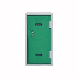 Manutan Green Plastic Wet Area Coin Return Locker 600 x 320 x 460mm, Quantity:
