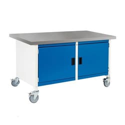 BOTT Cubio Mobile Storage Workbench Lino Top 840x1500x750mm, Quantity: