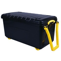 Manutan 160L Really Useful Extra Strong Wheeled Storage Trunk, Quantity: