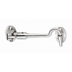 Manutan Cabin Hook and Eye 150mm Polished Stainless Steel, Quantity: Each